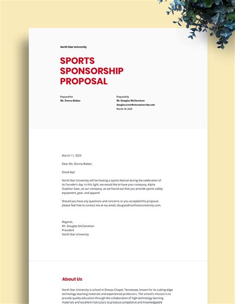 Sports Sponsorship Proposal Template - 15+ Free Word, PDF Format Download